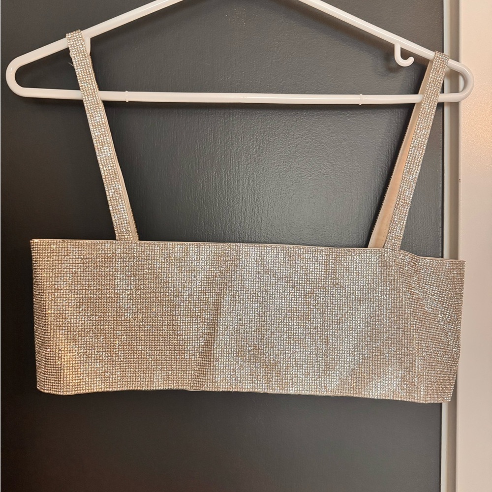 12th Tribe Cream Sequin Top